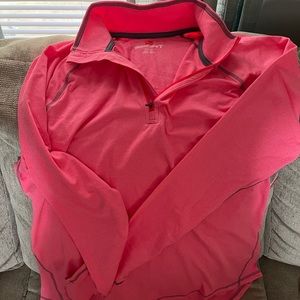 Pink,3/4 zipper pull over